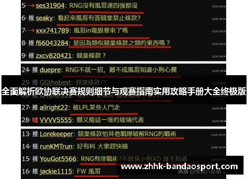 全面解析欧协联决赛规则细节与观赛指南实用攻略手册大全终极版